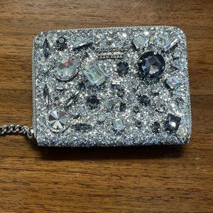 Kate Spade Silver Glitter and Gem Wallet